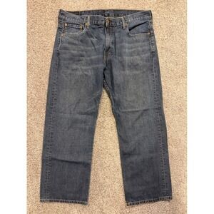 Levis 569 Jeans Mens 36X30 Blue Strauss Dark Wash Straight Fit Denim
